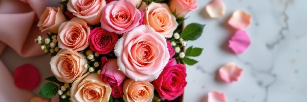 Kwiaty, Kolorowe, Bukiet, Tkanina, Róże