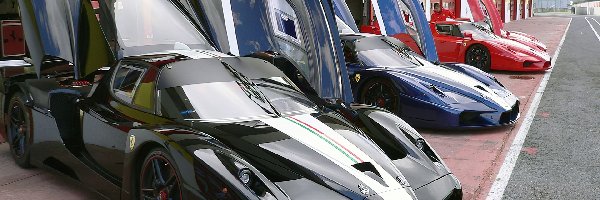 Niebieskie, Ferrari FXX, Czerwone, Czarne