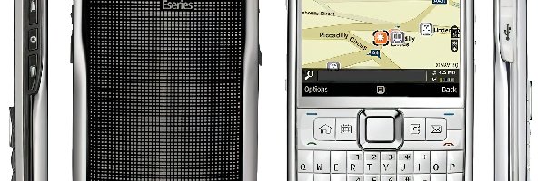 Nokia E71, Tył, Przód, Srebrny, Boki