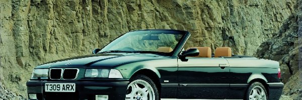 E36, Cabriolet, Zielony, BMW 3