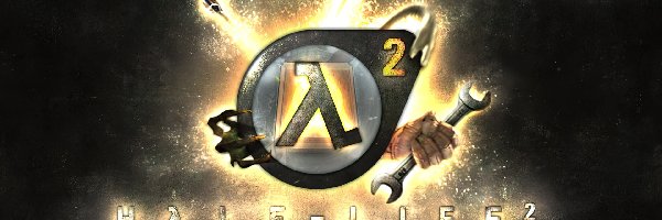 klucz, logo, ręka, Half Life 2