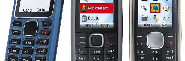Szara, Nokia 1280, Niebieska, Srebrna, Nokia 1800, Nokia 1616