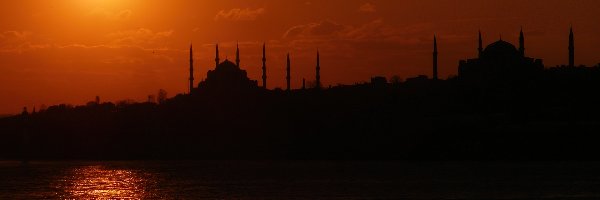 Słońca, Istambuł, Turcja, Zachód