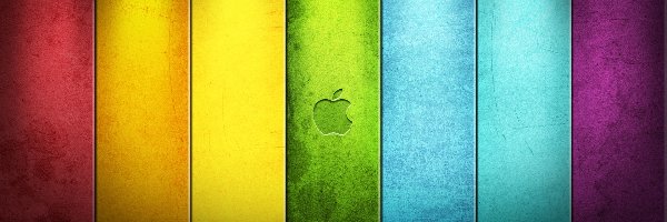 Logo, Pasy, Kolorowe, Apple