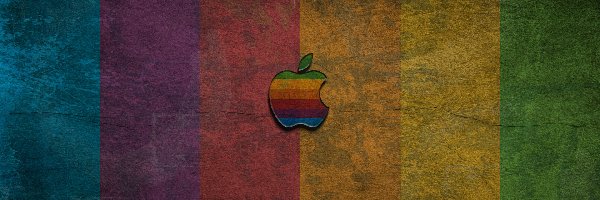 Apple, Kolorowe, Logo, Pasy, Ciemne